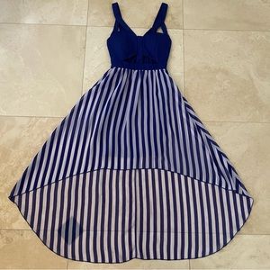Striped blue maxi